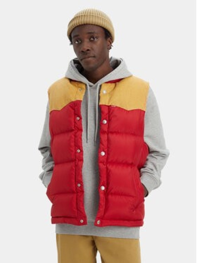 Levi's® Bezrękawnik Western Super Puffer A5634-0003 Czerwony Regular Fit
