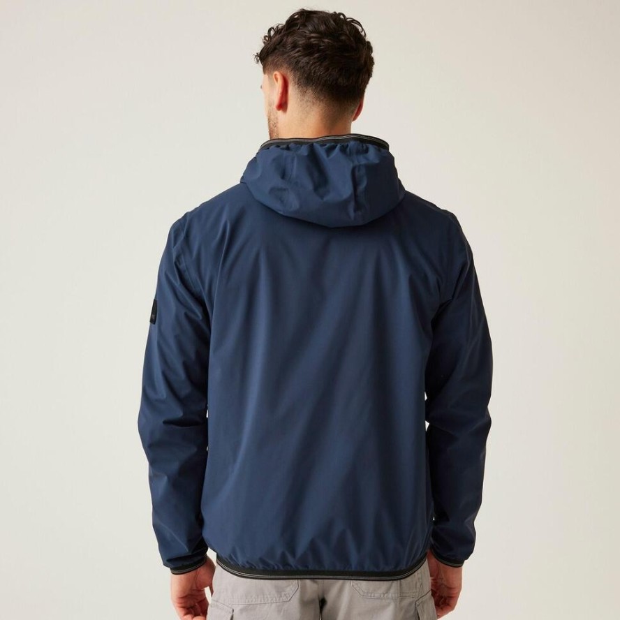 Kurtka turystyczna przeciwdeszczowa męska Rehan wodoodporna