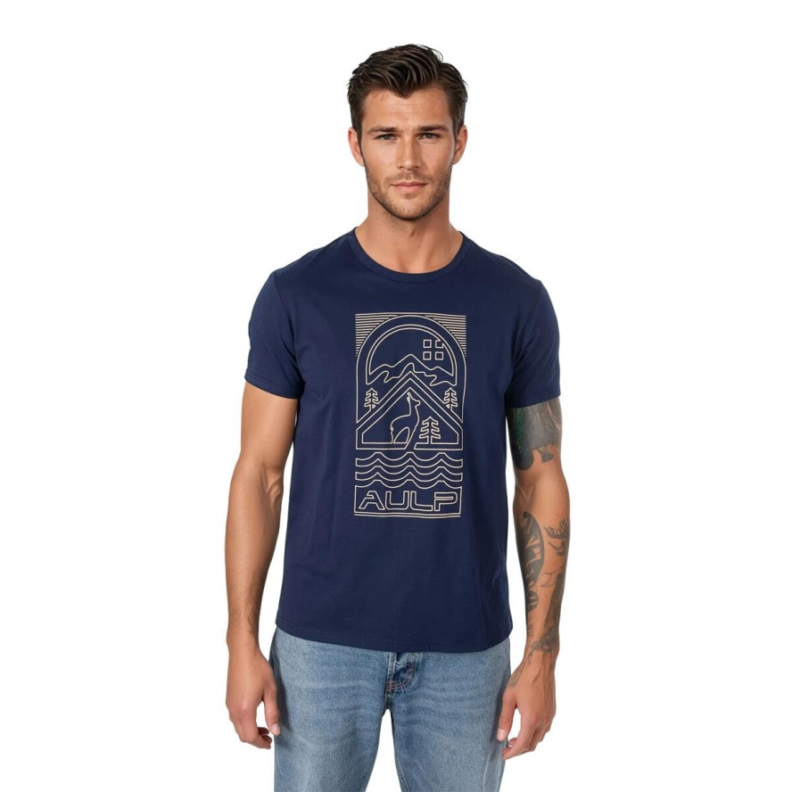 T-shirt męski AULP BOGUS komfortowy lekki prosty krój