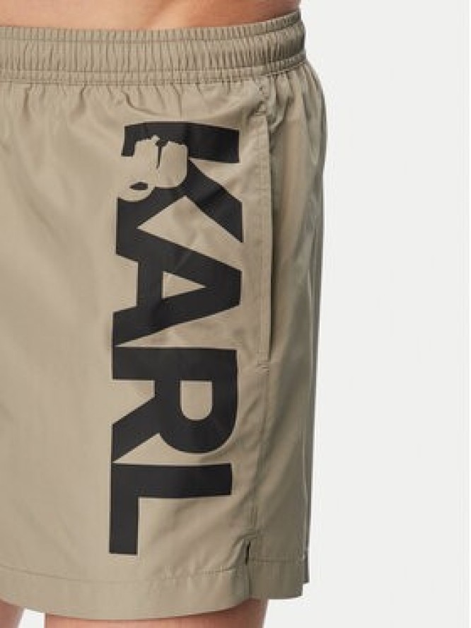 KARL LAGERFELD Szorty kąpielowe A1M46013 Beżowy Regular Fit