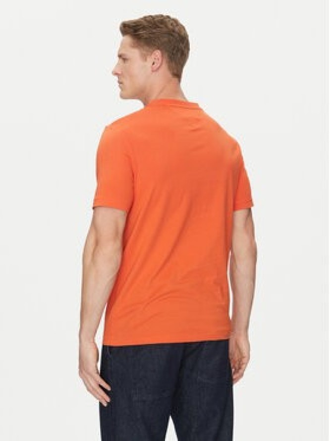 Tommy Hilfiger T-Shirt Center Stack MW0MW38621 Pomarańczowy Regular Fit