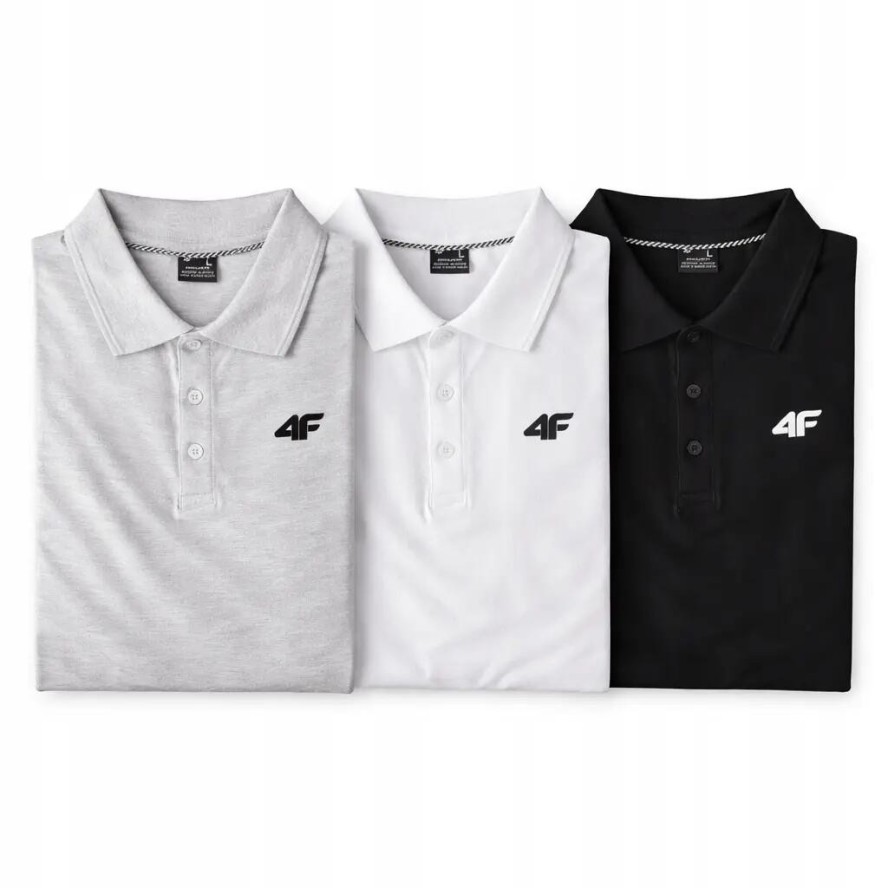 ZESTAW KOSZULEK POLO 4F T-SHIRT MĘSKI KOMPLET 3 SZTUKI
