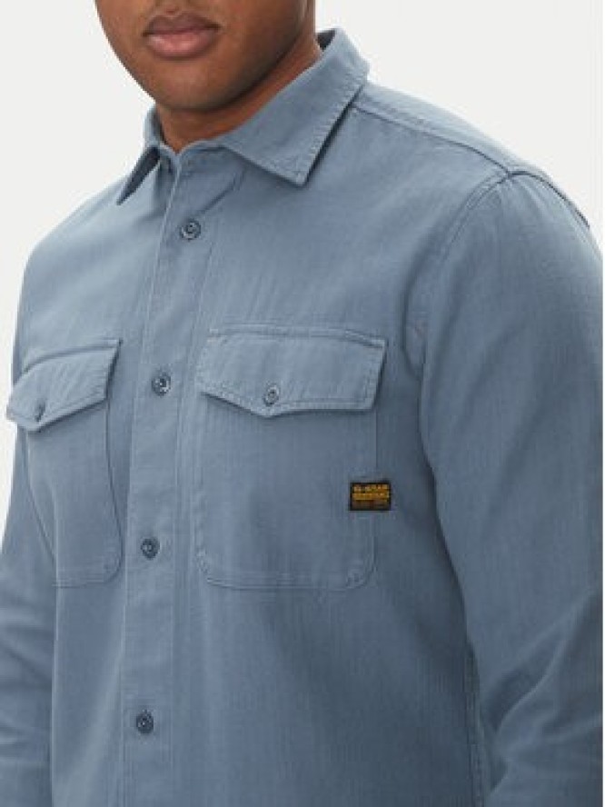 G-Star Raw Koszula Marine D24963-D454 Niebieski Slim Fit