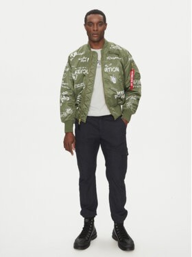 Alpha Industries Kurtka bomber MA-1 Peace 156136 Zielony Regular Fit