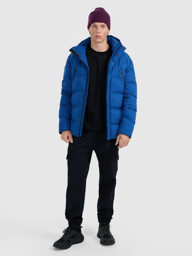 4F Kurtka puchowa z wypełnieniem syntetycznym membrana 10000 męska - niebieska S