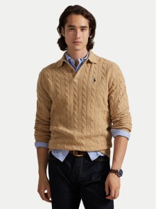 Polo Ralph Lauren Sweter 710974165004 Beżowy Regular Fit