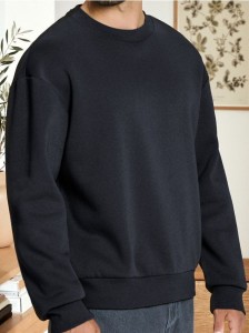 Bluza basic comfort fit - niebieski