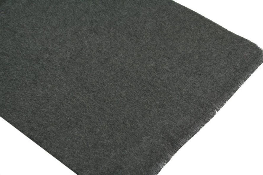 Szalik Miękki, Popielaty Gładki, Jednokolorowy, Firmy V.Fraas -Cashmink- Elegancki, Męski