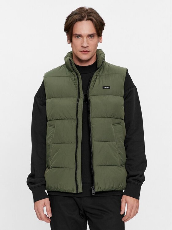 Calvin Klein Bezrękawnik Crinkle K10K110334 Zielony Regular Fit