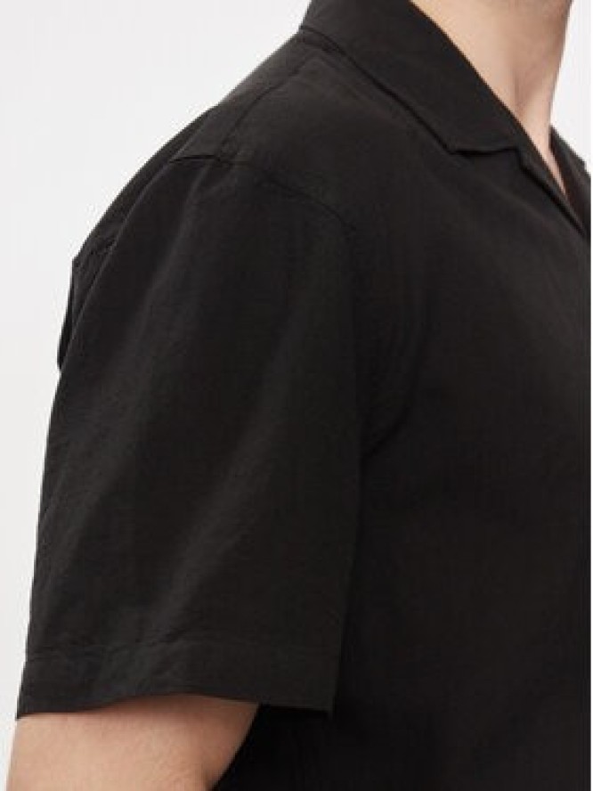 Selected Homme Koszula New Linen 16092978 Czarny Relaxed Fit