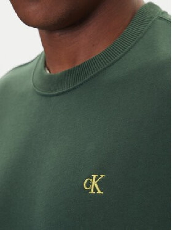 Calvin Klein Jeans Bluza LV04RC296G Zielony Regular Fit