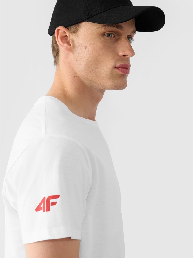 4F Koszulka kibica męska - biała XXL