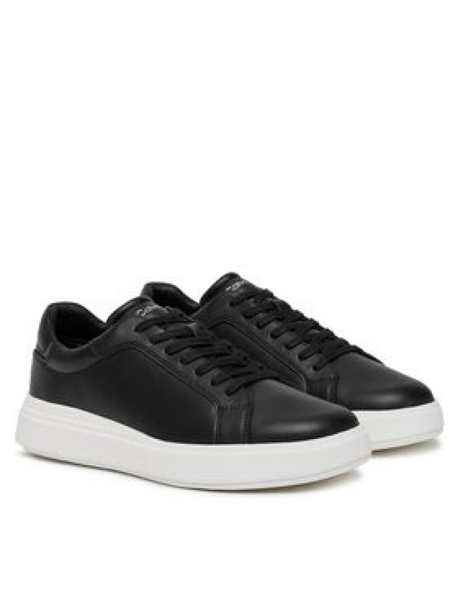 Calvin Klein Sneakersy Low Top Lace Up Lth HM0HM01016 Czarny