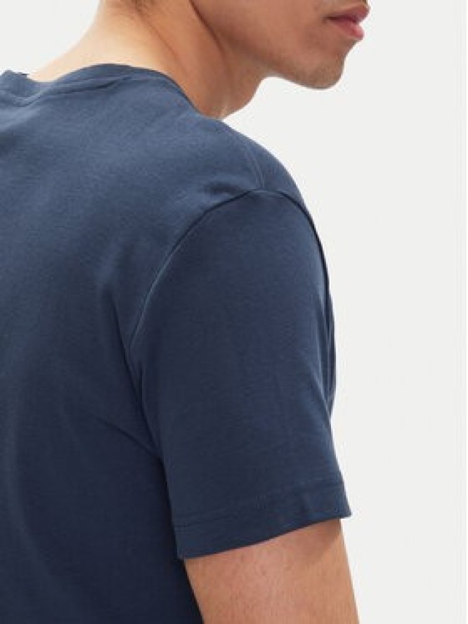 Mustang T-Shirt Allen 1016486 Granatowy Slim Fit