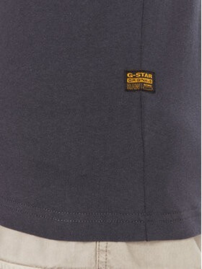 G-Star Raw T-Shirt Spray Logo D26833-D101 Granatowy Regular Fit