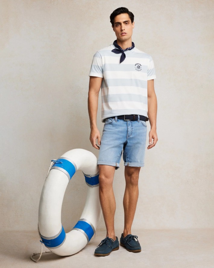 Szorty męskie jeansowe niebieskie Aden 255