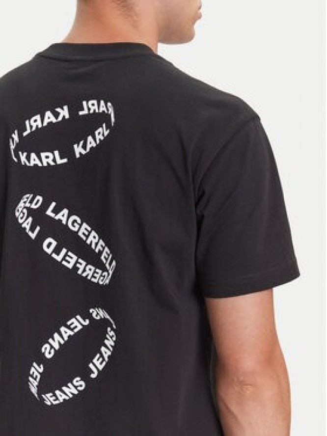 Karl Lagerfeld Jeans T-Shirt A3M17031 Czarny Regular Fit
