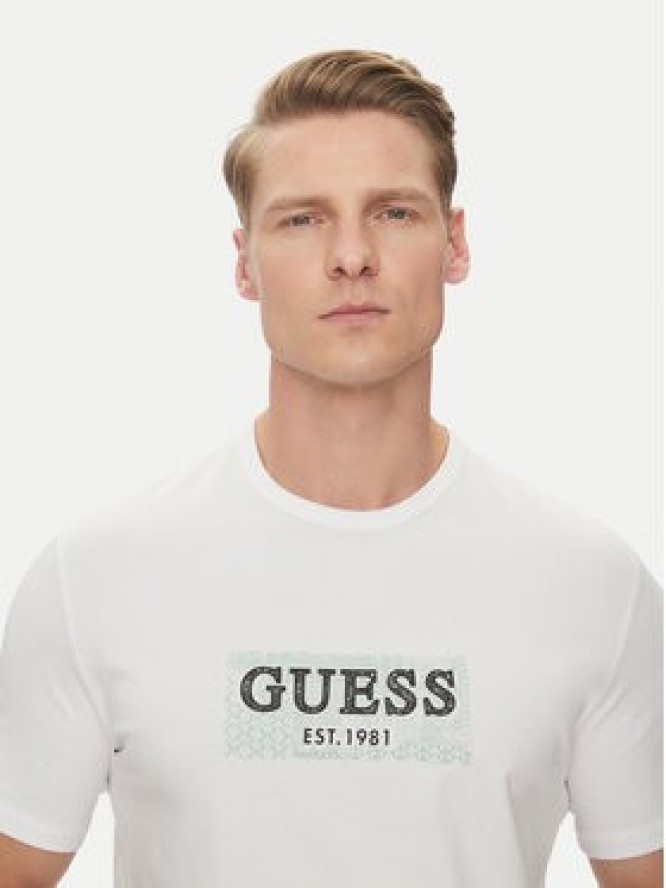 Guess T-Shirt M5GI19 J1314 Biały Slim Fit