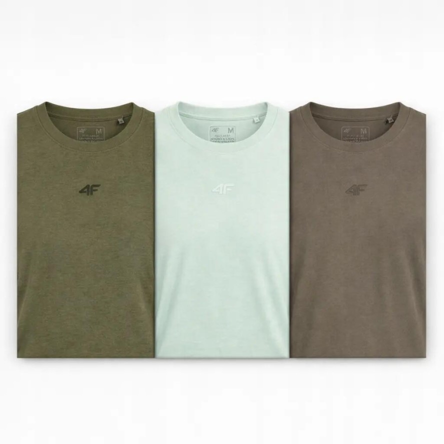 KOSZULKA MĘSKA 4F T-SHIRT LIMITOWANY KOMPLET ZESTAW 3 SZTUKI 4XL M3947 SS26