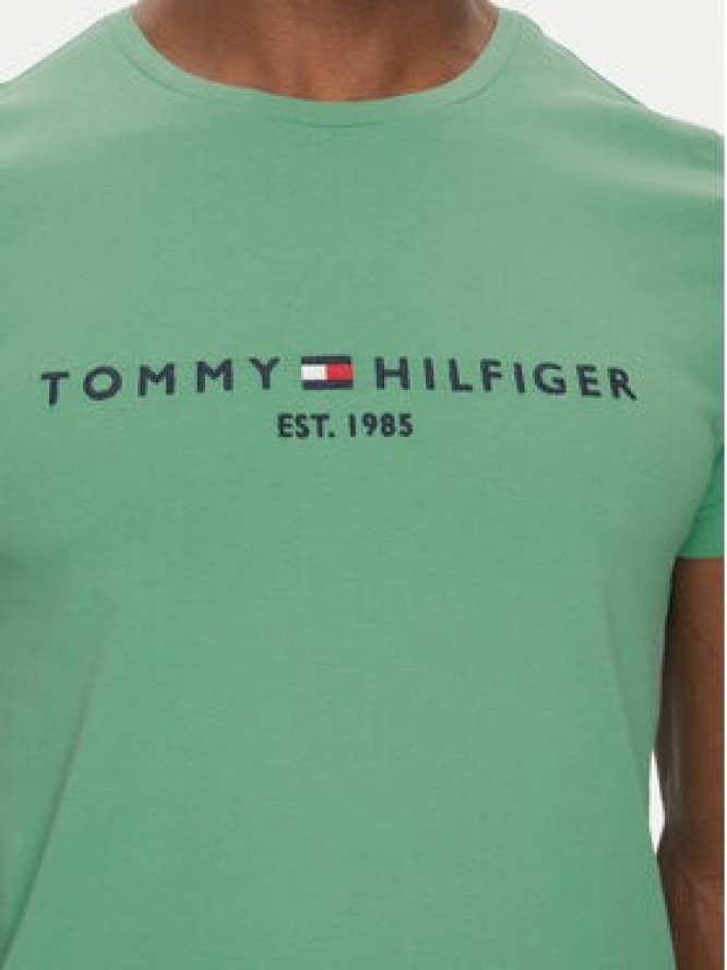 Tommy Hilfiger T-Shirt Logo MW0MW11797 Zielony Regular Fit