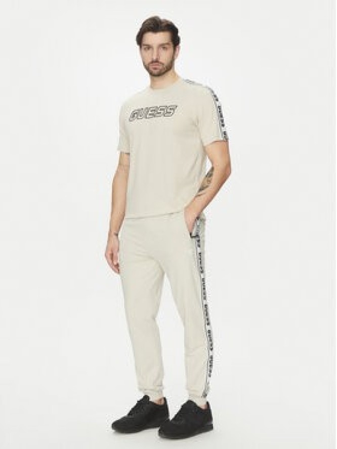 Guess Spodnie dresowe Z2YB19 K6ZS1 Écru Regular Fit