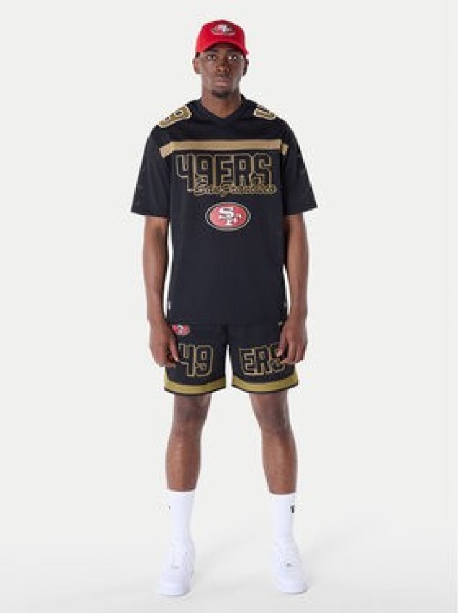 New Era T-Shirt Saf49E Mesh Graphic Jersey 60596390 Czarny Regular Fit