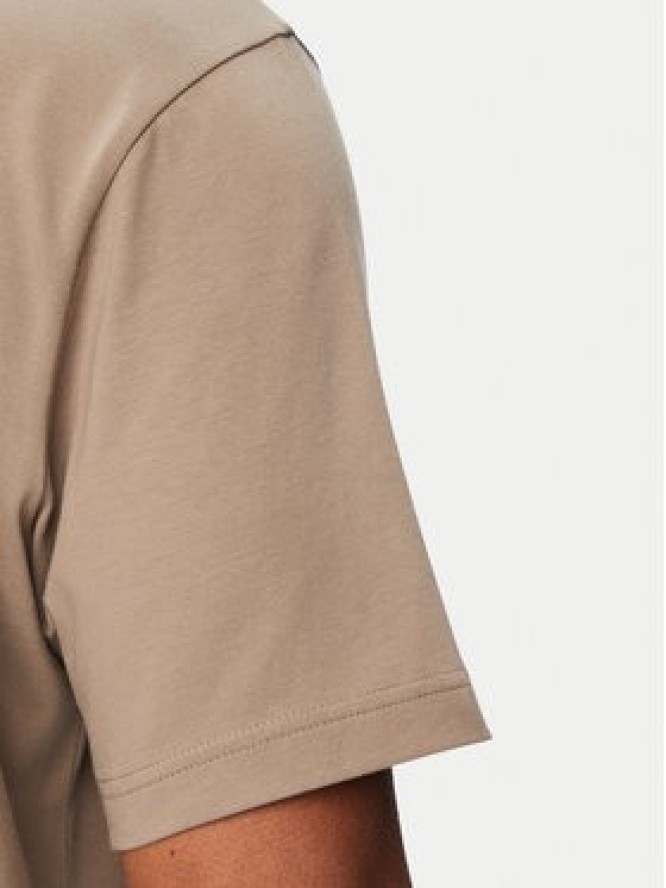 BOSS T-Shirt Tee Collar 50562120 Beżowy Relaxed Fit