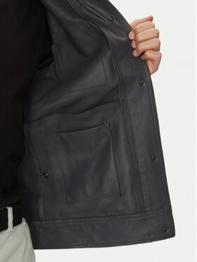 BOSS Kurtka skórzana Jomare 50537118 Czarny Regular Fit