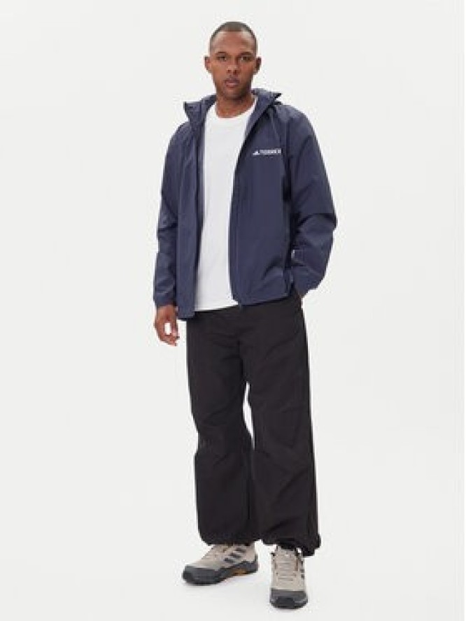 adidas Kurtka przeciwdeszczowa Multi Essentials 2L Rain JY0477 Granatowy Regular Fit