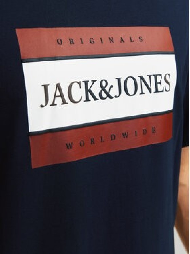 Jack & Jones T-Shirt Fredeiksberg 12262492 Granatowy Regular Fit