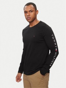 Tommy Hilfiger Longsleeve Logo Tee MW0MW09096 Czarny Regular Fit