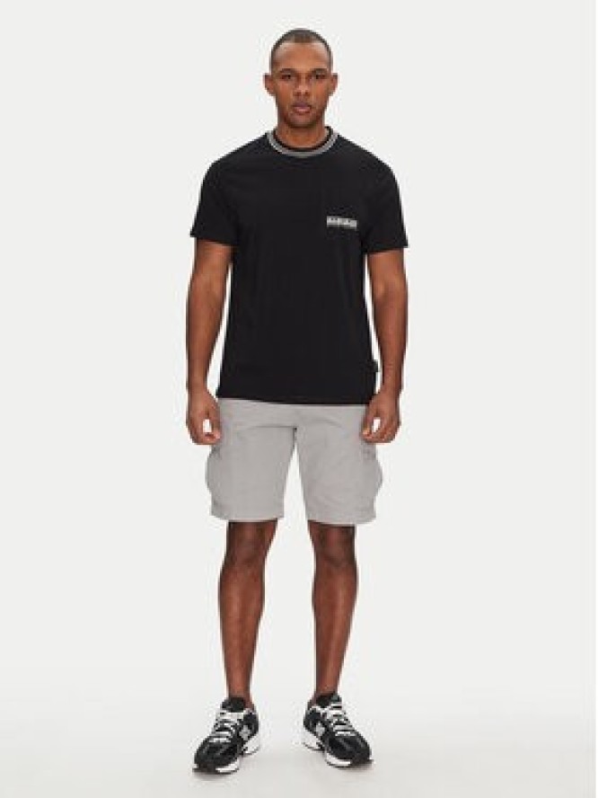 Napapijri T-Shirt S-Murlo NP0A4IEJ9411 Czarny Regular Fit