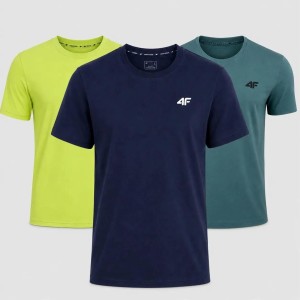 KOMPLET KOSZULEK MĘSKICH 4F ZESTAW 3PAK NA CO DZIEŃ T-SHIRT SPORTOWY