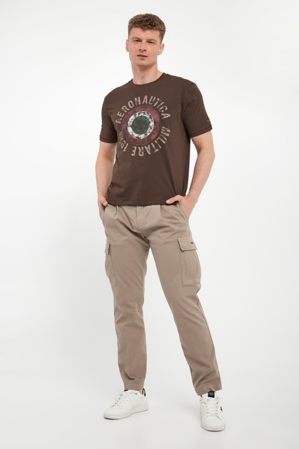 T-shirt męski z grafiką AERONAUTICA MILITARE