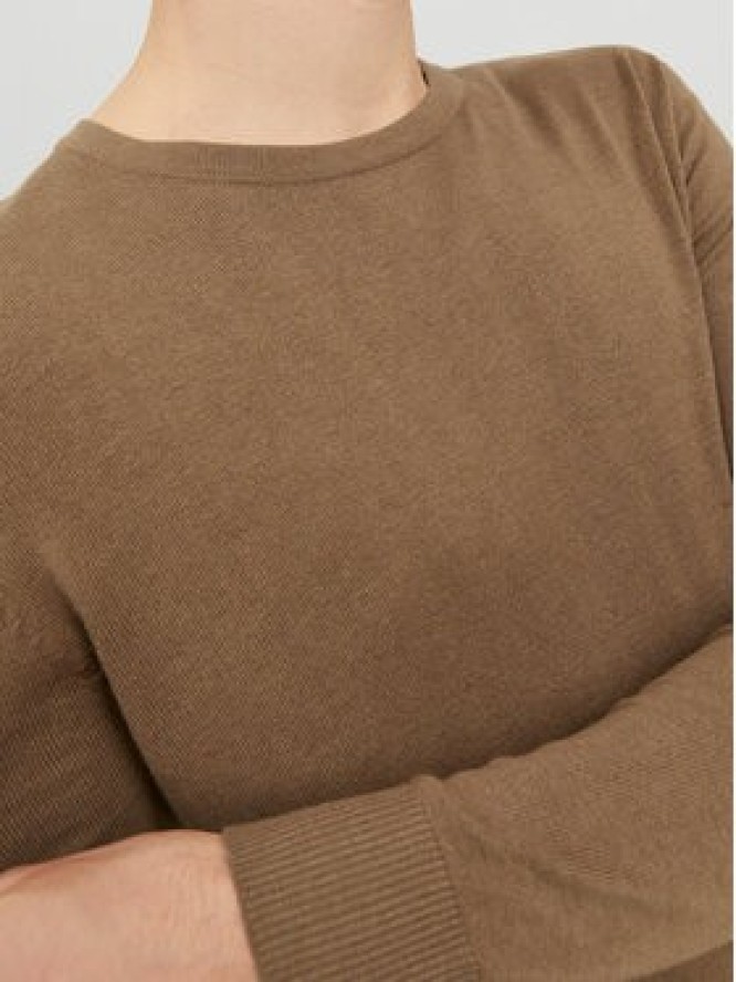 Jack & Jones Sweter 12208364 Brązowy Regular Fit
