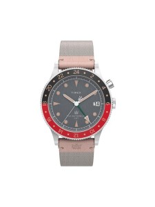 Timex Zegarek Waterbury Traditional GMT TW2V74100 Szary