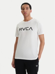RVCA T-Shirt Big M420VRBI Biały Slim Fit