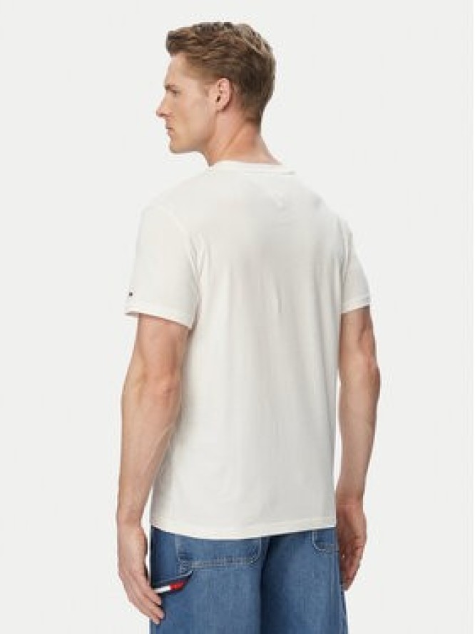 Tommy Jeans T-Shirt DM0DM22538 Biały Slim Fit