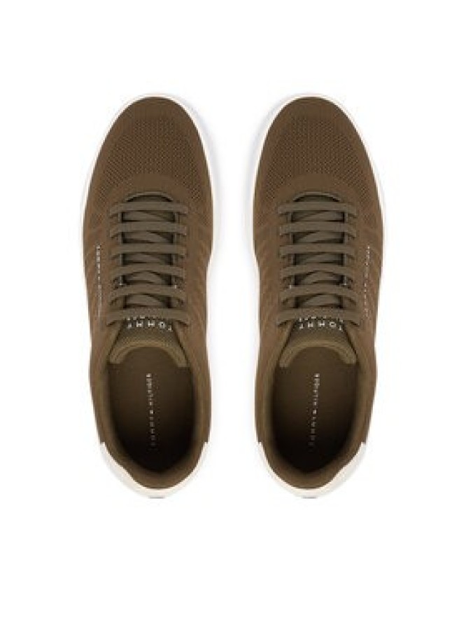 Tommy Hilfiger Sneakersy Th Court Knit FM0FM05823 Zielony