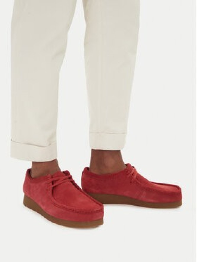 Clarks Półbuty Wallabee 26180921 Czerwony