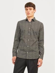 Jack & Jones Koszula Blackpool 12260625 Szary Slim Fit