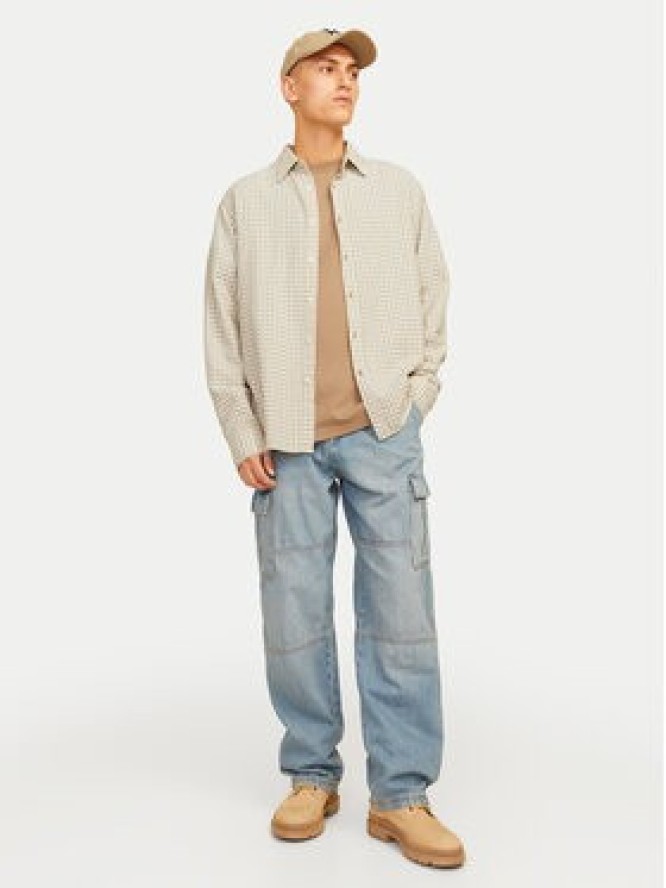 Jack & Jones Koszula Joshua 12260673 Beżowy Relaxed Fit