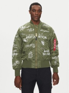 Alpha Industries Kurtka bomber MA-1 Peace 156136 Zielony Regular Fit