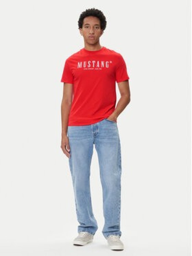 Mustang T-Shirt Austin 1016853 Czerwony Regular Fit