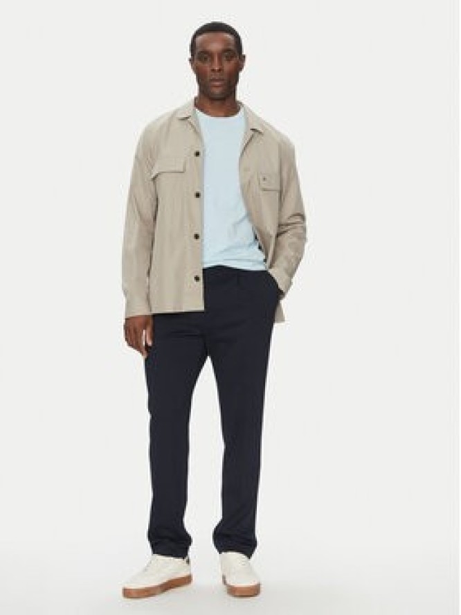 Barbour T-Shirt Essential Sports MTS0331BU17 Błękitny Tailored Fit