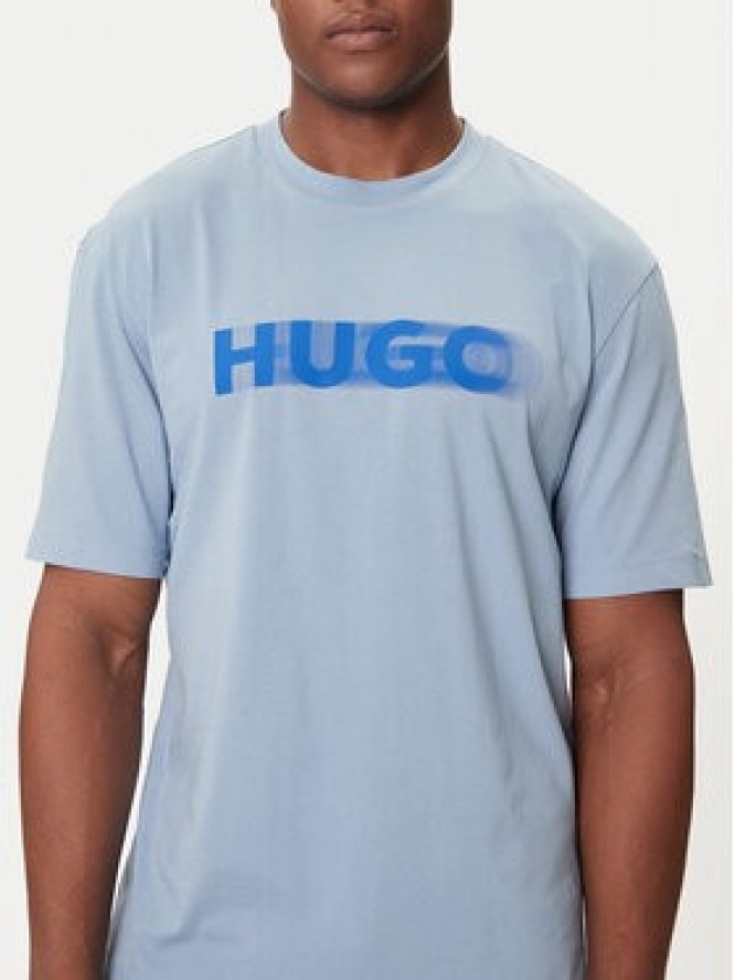 HUGO T-Shirt Nalax 50543493 Błękitny Regular Fit
