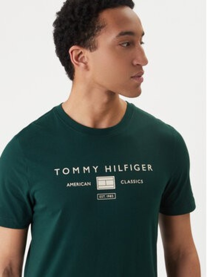 Tommy Hilfiger T-Shirt Brand Love MW0MW42365 Zielony Regular Fit