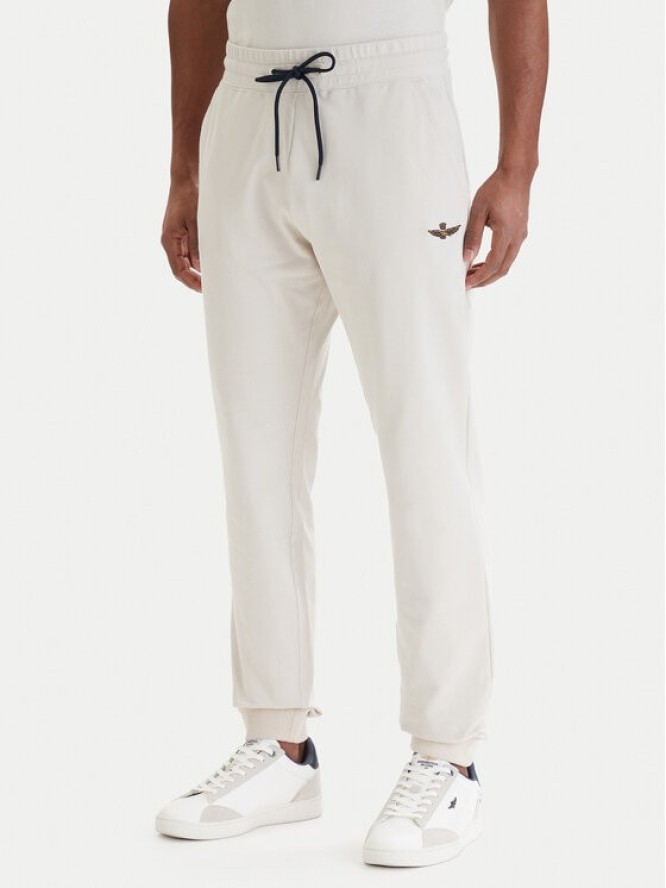 Aeronautica Militare Spodnie dresowe 261PF1008UF00674 Beżowy Regular Fit