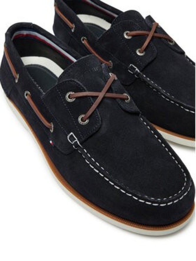 Tommy Hilfiger Półbuty Th Boat Shoe Core Suede FM0FM05387 Granatowy