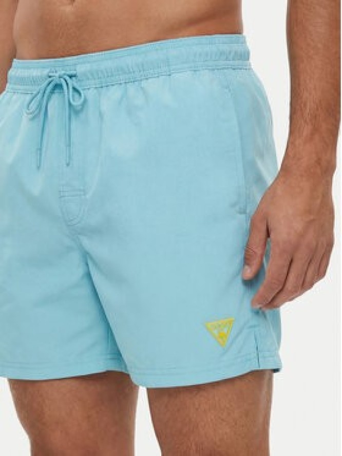 Guess Szorty kąpielowe F6GT25 WG282 SHORT Niebieski jasny Regular Fit